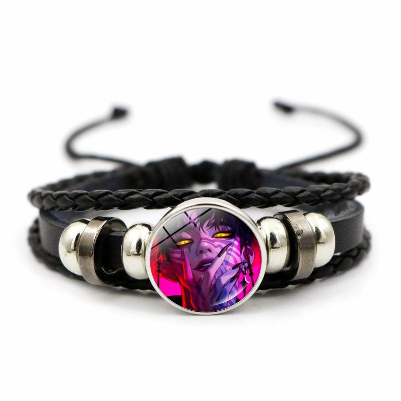 KPop Demon Hunter Bracelet Cartoon Anime Cosplay Bracelet Woven Rope Chain Pendant Fashion Accessories Girl Peripheral for Fans