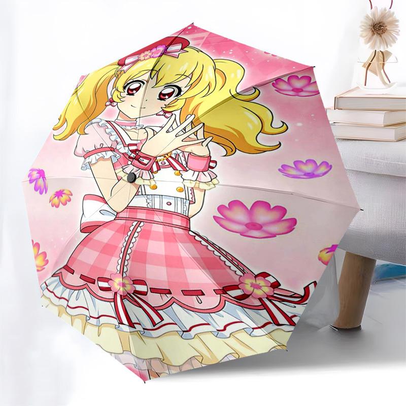 1pc Love Live! Umi Sonoda Outdoor Umbrella - Automatic Opening/Closing, Portable 3-Fold Design, 8-Rib Iron Frame, Perfect Gift for Fans, Travelers, Da