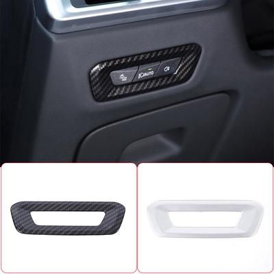 For BMW X5 X6 G05 G06  2024 ABS Carbon Fiber/silver Car Head Light Headlight Switch Button Cover Trim Car Accessories