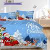 1PC Christmas theme pattern Bedding Quilt Set Quilt Cover Pillowcase Home Decoration Birthday Gift (1 * duvet cover + 2 * pillowcase, without core)