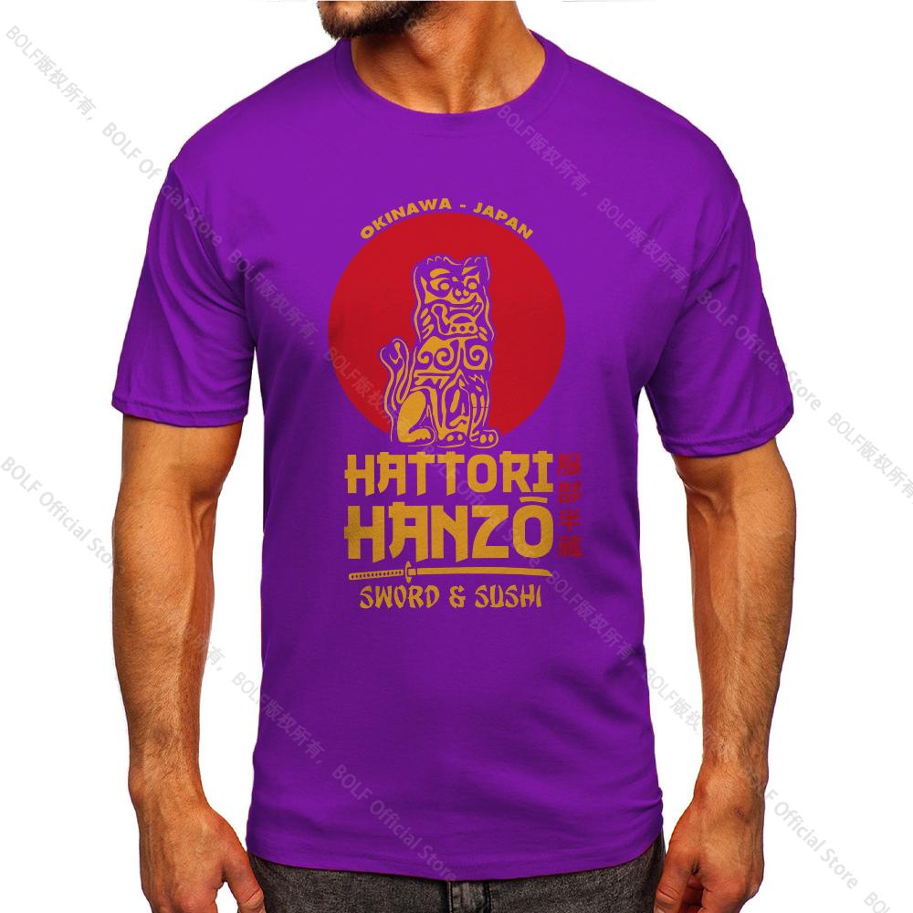 Men's Hattori Hanzo Printed T-shirt 100% Cotton Harajuku Classic Tees for Men Casual Shirt Tops Wear