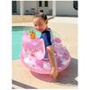Cartoon Cat Shape Thickened Kids Inflatable Swim Ring For Toddlers With Sponge Bottom Pvc Material Ages 2-4
