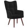Vidaxl Armchair, Black, Upholstered In Velvet