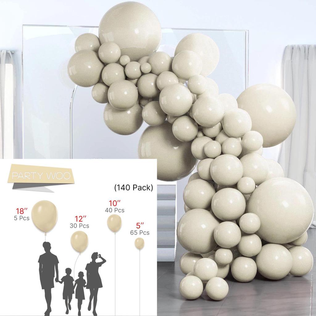 Conjunto de Balões Macarons Matte e Metálicos para Decorações de Festa de Aniversário Multicena