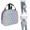 Preppy Roller Monkeys Kaninchen Isolierte Lunchtasche für Damen Kinder Auslaufsichere Lebensmittelboxen Thermische Lunchbox Tragetasche