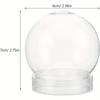 Top Quality Clear Plastic Snow Globes Multi-Use DIY Craft Props Empty with Screw off Cap for Creative Snow Globe Making Projects