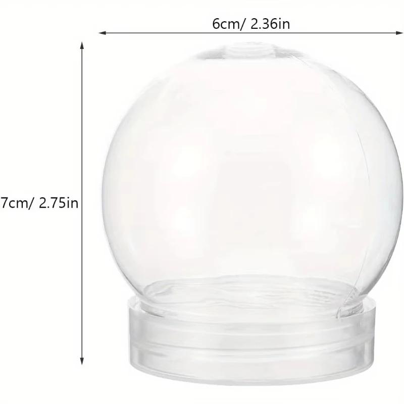 Top Quality Clear Plastic Snow Globes Multi-Use DIY Craft Props Empty with Screw off Cap for Creative Snow Globe Making Projects
