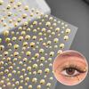 Y2K Diamond Face Jewels Golden Body Glitter Stickers for Makeup Festival Party Wedding DIY Self Adhesive Rhinestone Stickers
