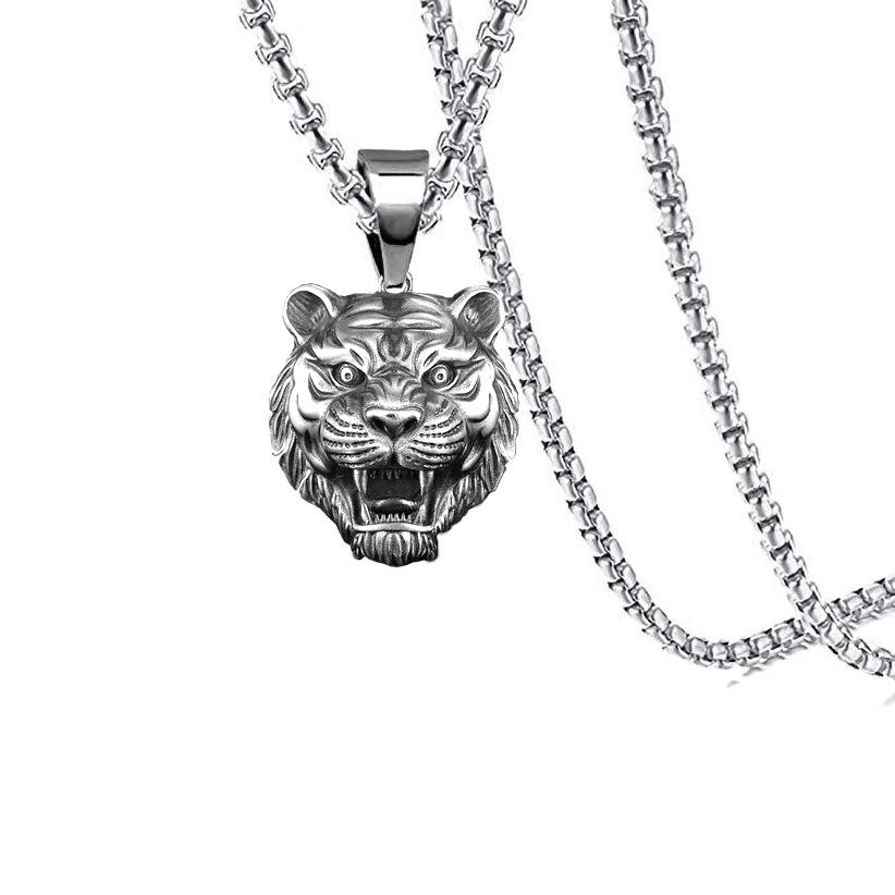 Golden Horn Prajna Pendant, Men'S Ghost Mask Necklace Halloween Gift