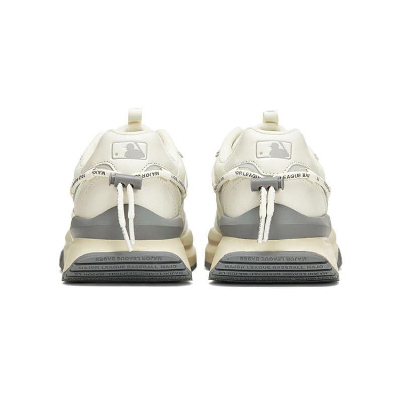 MLB Chunky Runner Cushioning, Slip Resistant, Abrasion Resistant, Breathable, Support Low Top Casual Shoes Unisex Ecru Sneakers 3ASHCRR3N-43WHS