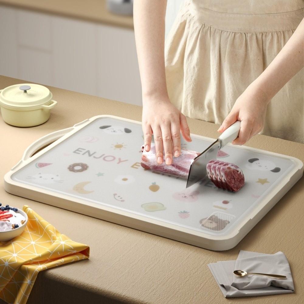 Stainless Steel Cutting Board Double Sided Antibacterial Chopping Board Cut Vegetables Meat Stand-up Cutting Boards Mats