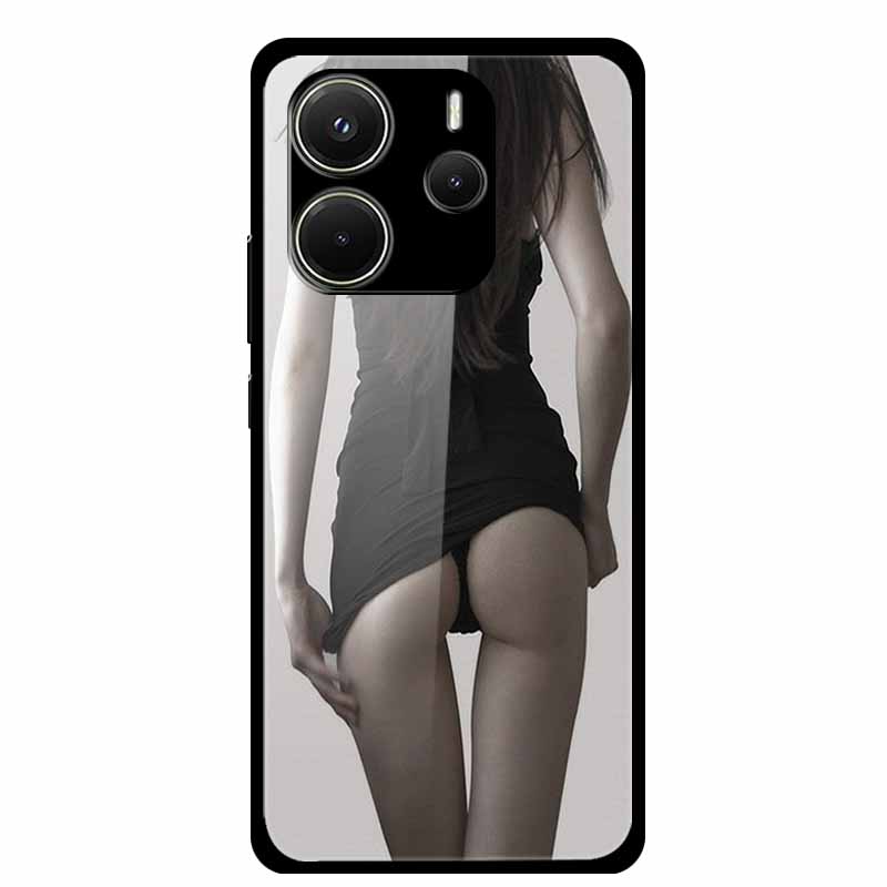 Case For Redmi Note 14 4G Case Note14 Coque Tempered Glass Hard Back Cover For Xiaomi Redmi Note 14 5G Phone Case Soft Bumper