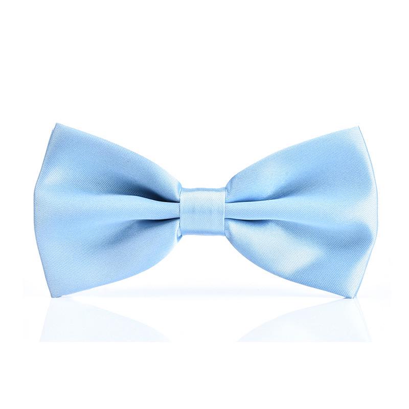 Men's Solid Color Shiny Polyester Silk Bow Tie - Multiple Colors for Weddings and Formal Wear
