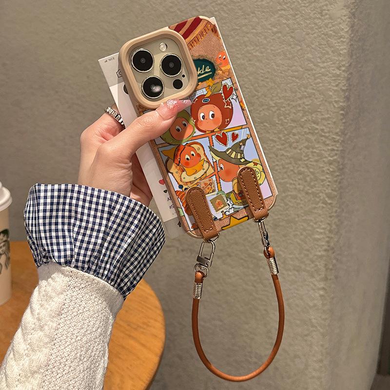 

Autumn and Winter Cute Star Person for IPhone17pro Phone Case 16promax for Apple 15 Brown Hanging Rope find x8 pro