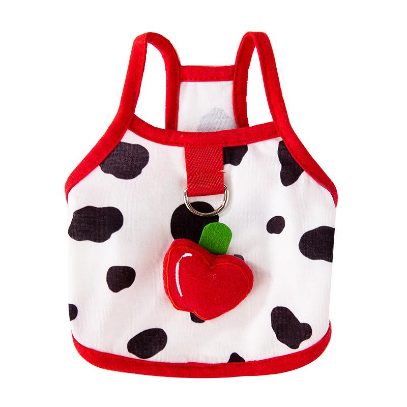 New Cat Clothes Spring and Summer Three-dimensional Fruit Thin Breathable Small Suspender Cat Bipeg Dog Pet Clothing