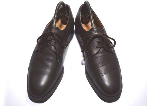 1995 Vintage/erremme/European Service Leather Plain Toe Shoes/41/25.5-26.0/Brown/Dress/Business(USED)