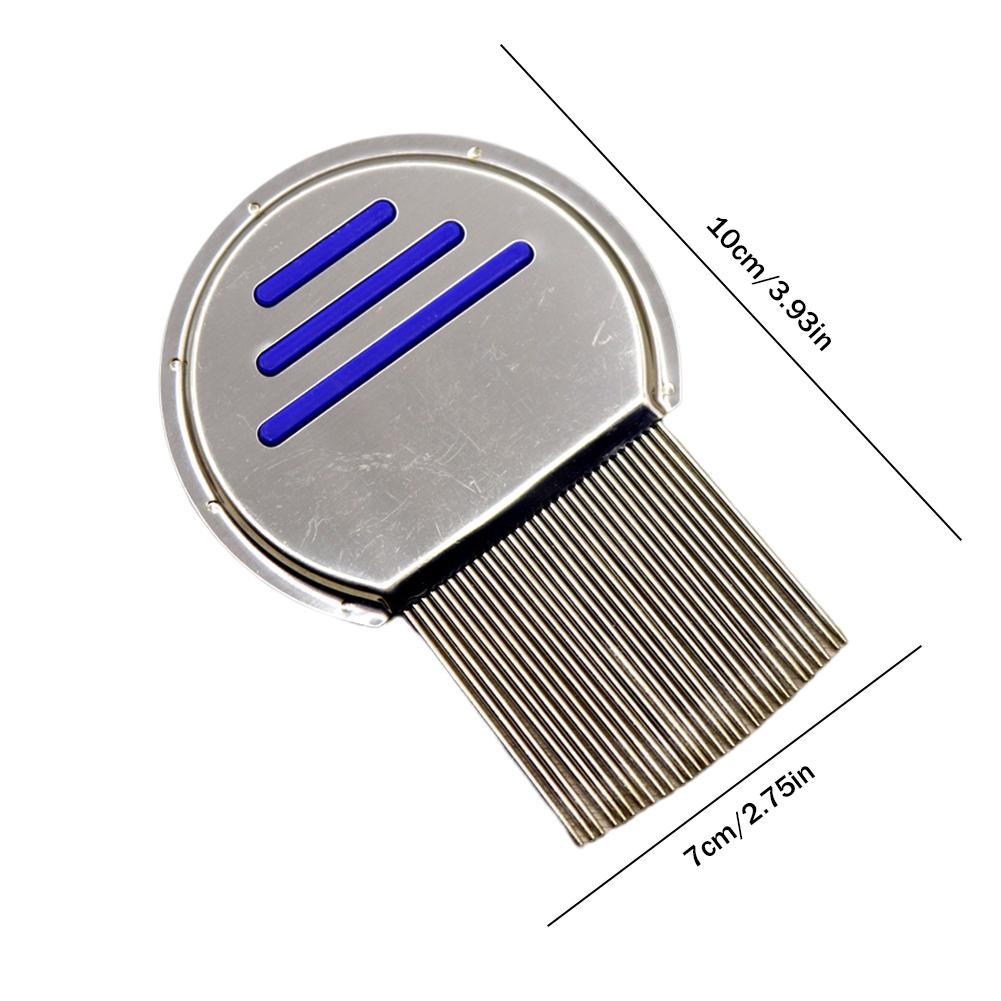 1/2Pcs Stainless Steel Flea Comb Dogs Lice Combs and Head Lice Nit Comb Flea Combs for Dog Cat Threaded Comb Grooming Tooth