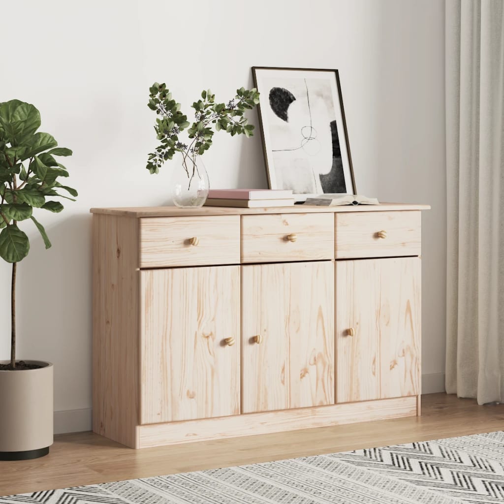 Sideboard ALTA 112x35x73 Cm Solid Pine Wood