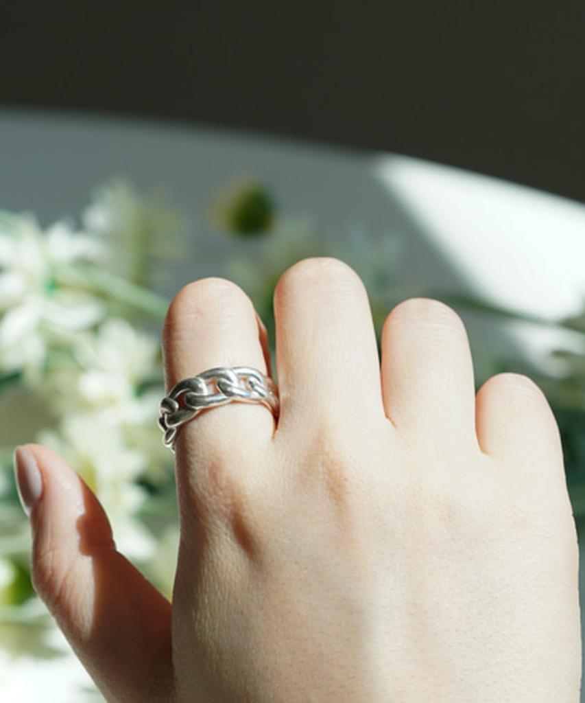Alleun Silver 925 Bold Twisted Thumb Ring