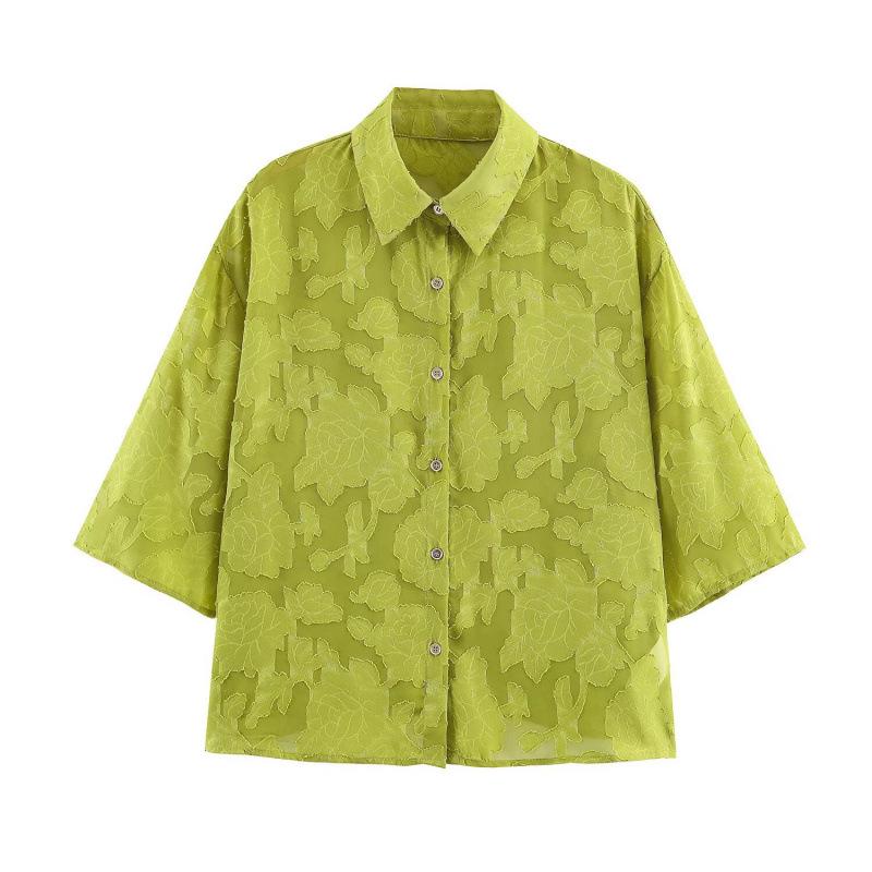 2026 Spring Stylish European & American Cut-Out Mid-Sleeve Top S
