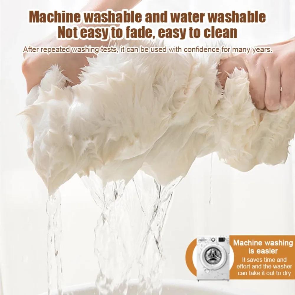 Warm Rabbit Chair Seat Non Slip Square Chair Seat Pads Thickened Winter Chair Pads Home