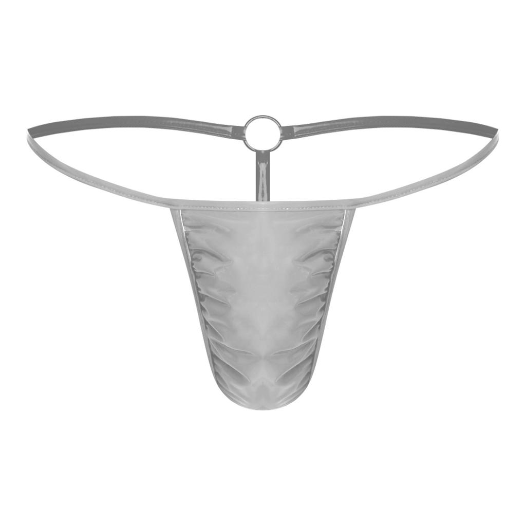 Per Uomo G-string Lucido Perizoma Vita Sottile Tasca Sporgente Anello a O Dorso a T Slip