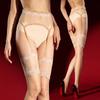 Wide-Strap Garter Stockings With Lace And Glossy Finish, Sexy Retro Aurora Silky High-Tube Over-The-Knee Stockings