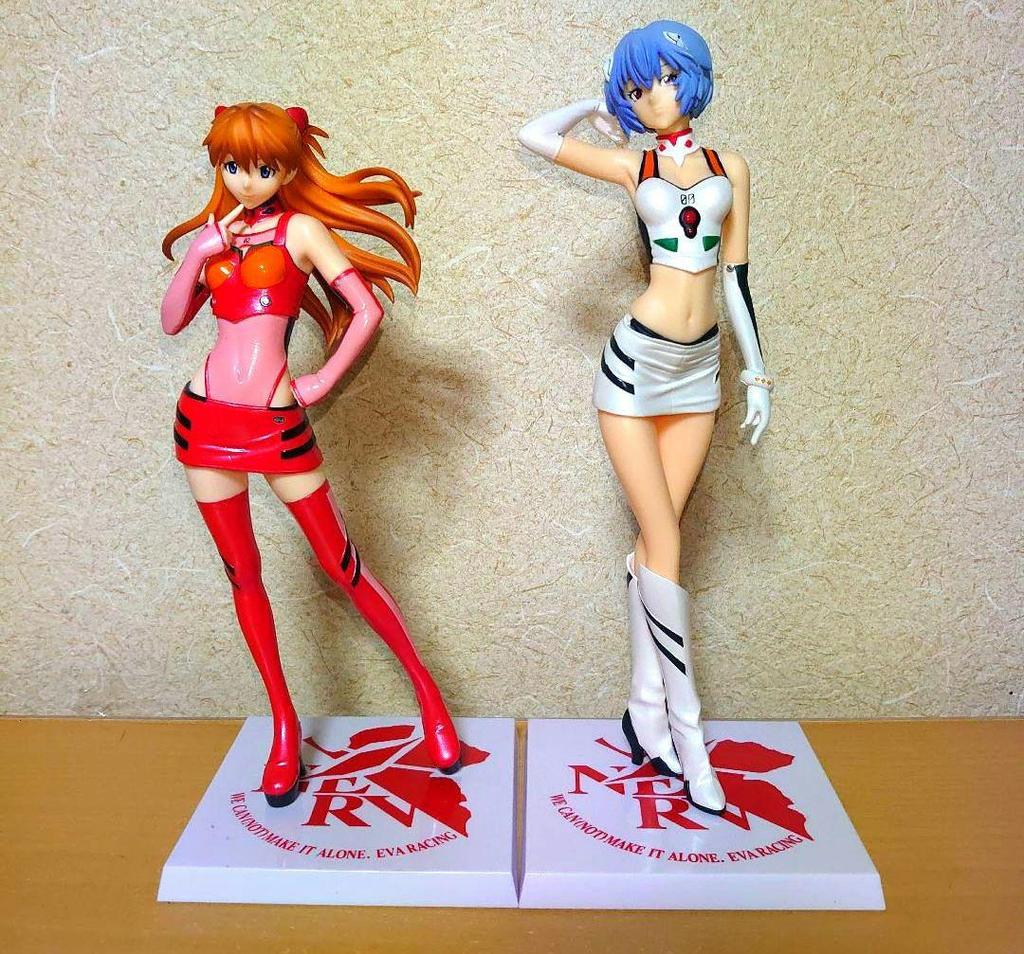 [USED] Evangelion Racing Premium Figure Asuka Rei Ayanami