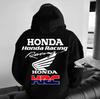 Honda Street Hoodie Black Sports Logo Printed Pullover M Hoodie Car Lovers Hooded Sweater Fall Winter Neutral Pullover Top