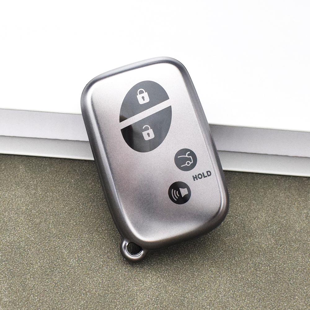 

3/4 кнопки ТПУ цвет оружейный серый для Lexus LS460 GS300 450h 460h IS250 IS300C RX270 ES240 ES350 CT200H GX400 GX460 Чехол для ключа автомобиля 4 button key cover серый