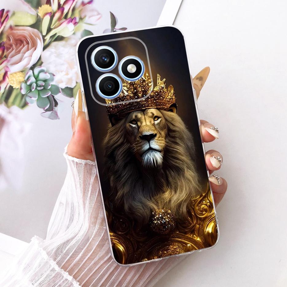 For Honor X8d 4G Case Cute Love Heart Painted Cover Soft Silicone Slim Phone Case For Honor X8d X 8d HonorX8d 4G Back Cover Bags