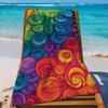 Large Colorful Abstract Swirl Print Towel Tropical Beach Blanket Summer Home Decor Resort Tapestry Mat