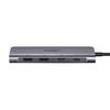 6in1 HUB Adapter USB-C - HDMI USB-A USB-C PD SD TF Reader - Gray