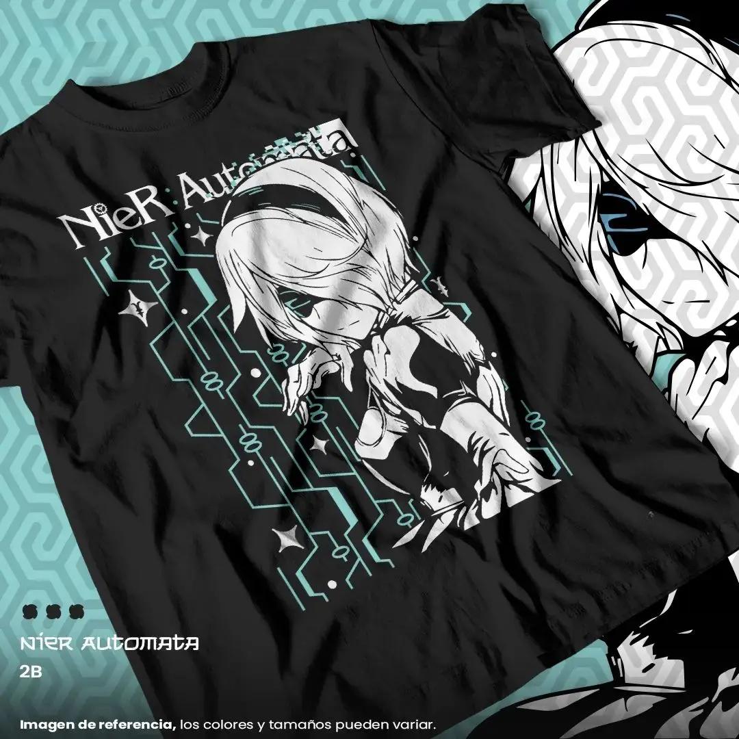 Футболка Nier Automata YoRHa 2B Каваи Аниме Девушка Подарочная Футболка S