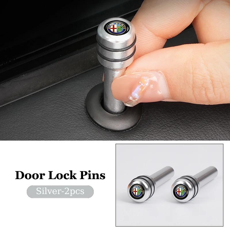 Car Sticker For Alfa Romeo 159 147 Car Interior Auto Lock Door Lift Alloy Safety Pin For Alfa Romeo Giulietta 159 147 156 166 Mi abc012