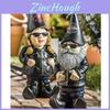 Wild And Whimsical Garden Gnome Motor Biker Statue For Outdoor Decor