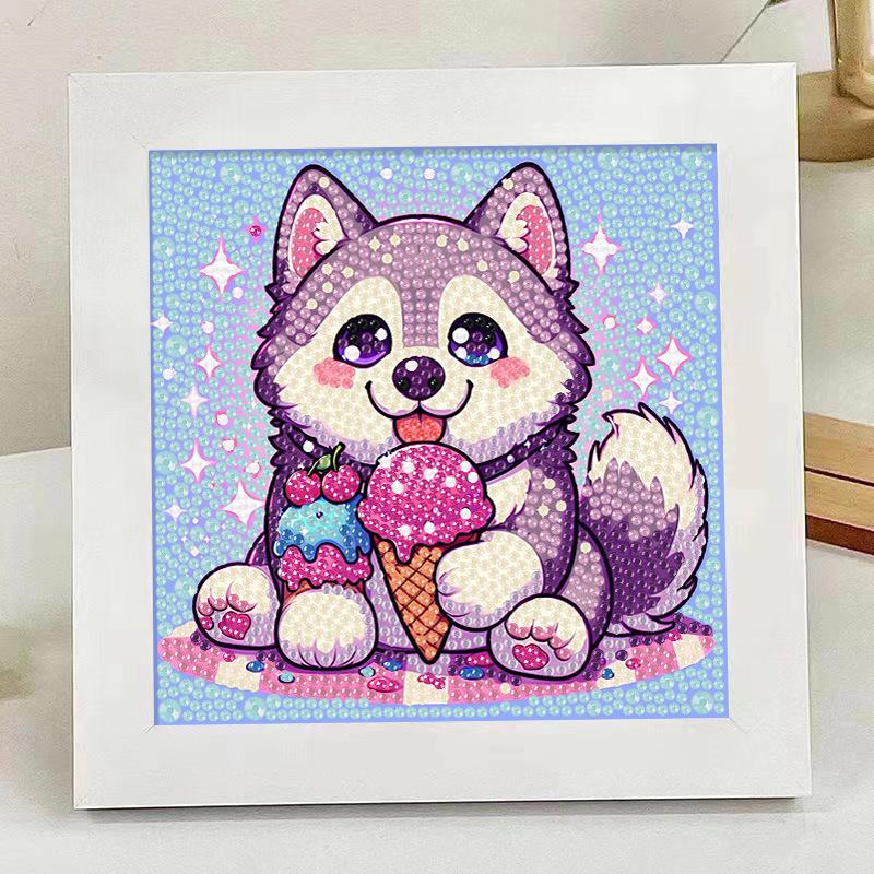 Crystal Clear Rhinestone Diamond Painting Cartoon Animal Children's Sticker Art Puzzle Toy DIY Decoration Display Artwork