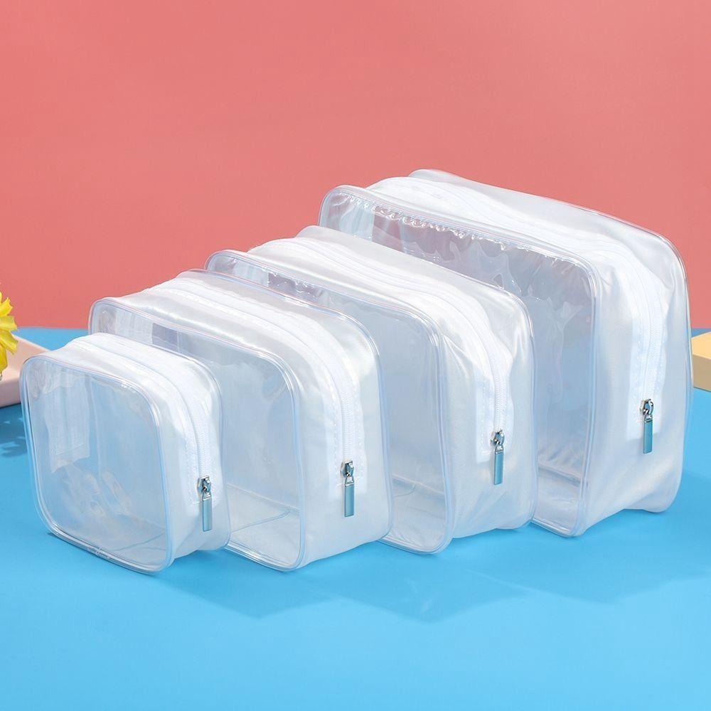 Transparent Printing Travel Organizer Zipper/Self Sealing Beautician Cosmetic Bag