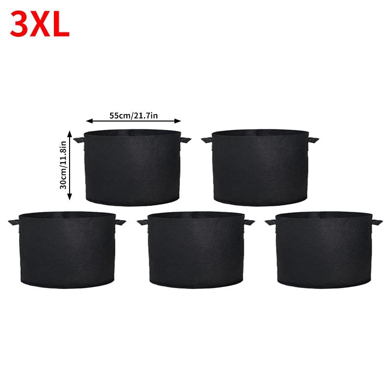 5pcs Garden Plant Grow Bags Felt Planting Bag for Veg Strawberry Potato Seedling Bag Grow Accessories Planting Supplies