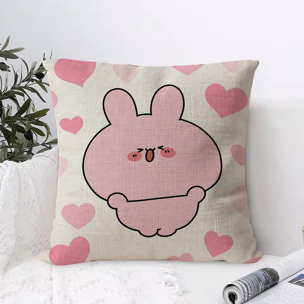 AAsamimichaan AAsamimi Cushion Cover Eco Linen Pillow Case DoubleSided Print Breathable Durable Zipper Home Decor Gift