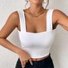 Summer New Women's Camisole Sexy Slim Hot Girl Wide Shoulder Strap Sleeveless Top