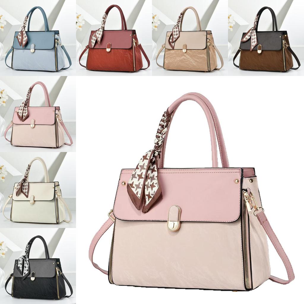 Casual Fashion Pu Bag For Women With Contrast Stitching And Spacious Storage