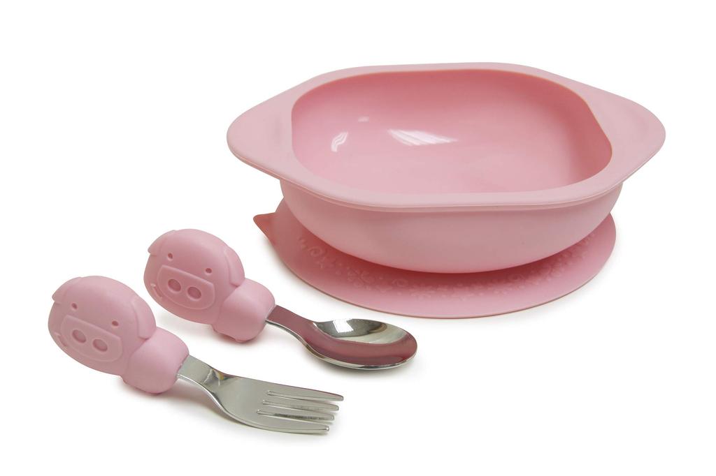 MARCUS MARCUS Toddler Meal Time & Set, Pig, MMTMS-PG