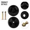 AD23-2Pcs DECK WHEELS 5Inch Deck Wheels And Axle Bolts For Hustler/Toro Ride On Mowers Garden Machine