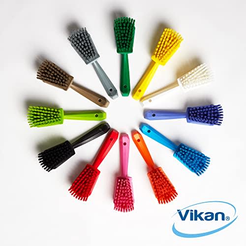 Vikan Short Handle Brush, Hard, Green, #4192, 380239