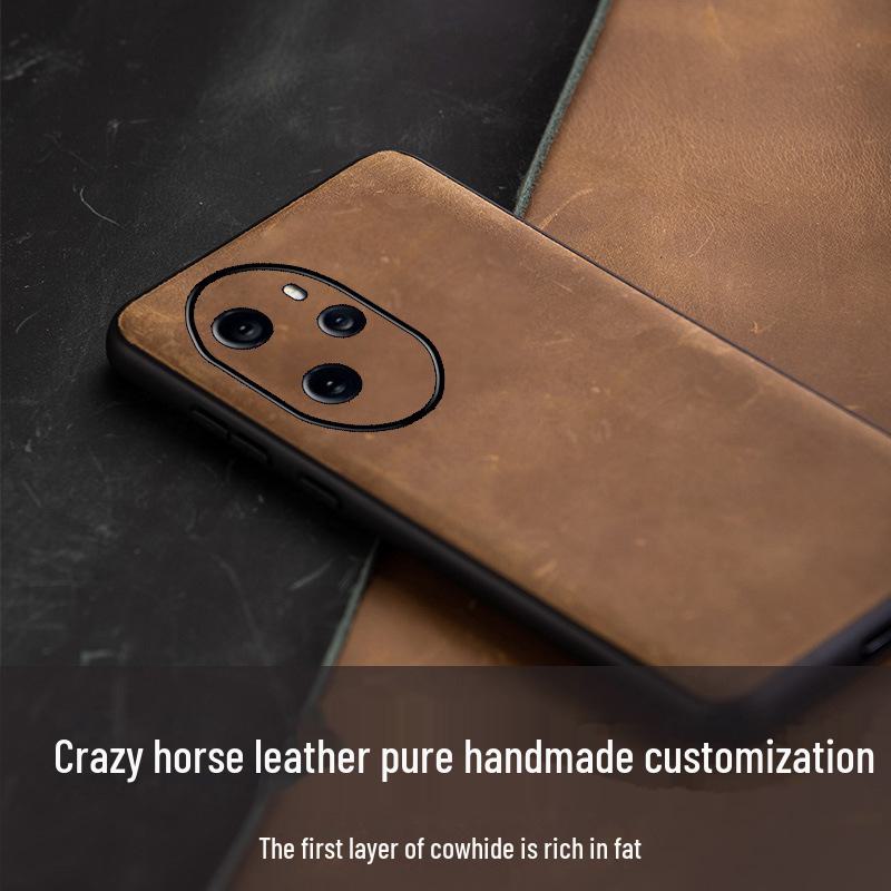 Premium Genuine Leather Protective Case for Honor 50 Series.