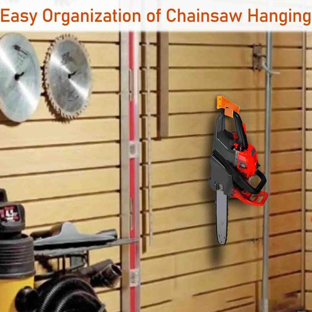 Stainless Steel Chainsaw Hook Holder Wall-Mounted Chainsaw Hanger Heavy Duty Shed Organizer Hook  for Garden and Workshop