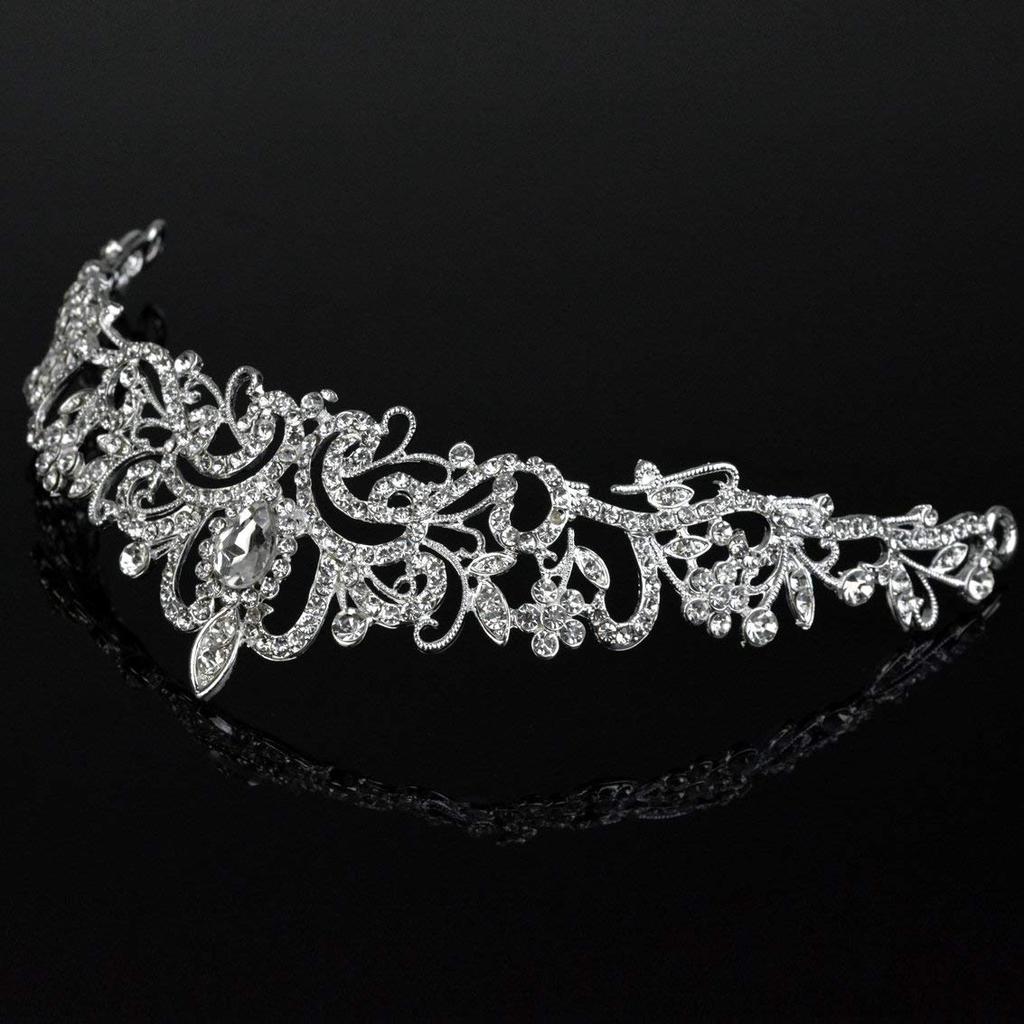 Haarschmuck cnomg Krone Diadem Kinderfotografie Party Mädchen Hochzeit Konfirmation Geburtstagsfeier Braut Haarschmuck 17 x 9 x 5 cm
