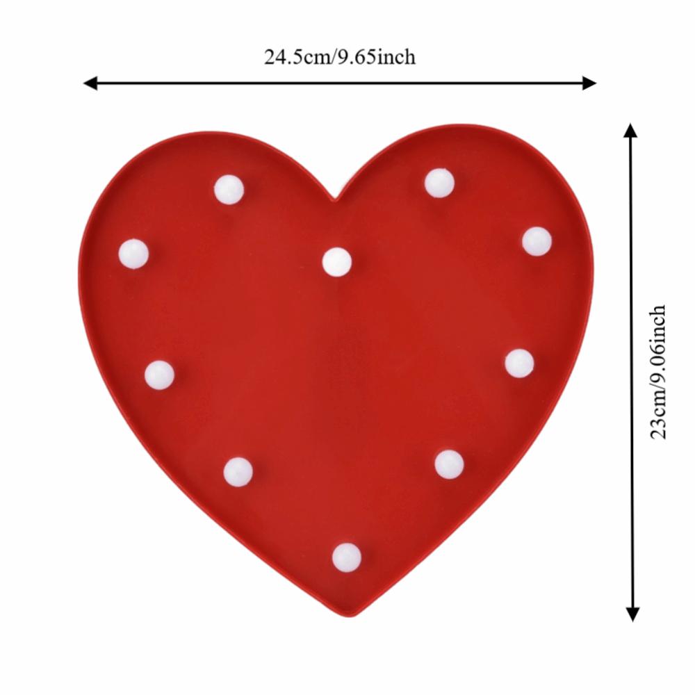 Heart Shaped Night Light 10 LEDs Night Lamp Romantic LED Lamp  Couple