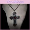 Vampire Gothic Necklace With Cross Pendant For Women Vintage Jewelry Gift
